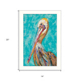 Pelican II White Framed Print Wall Art - Homeroots - Flyclothing LLC