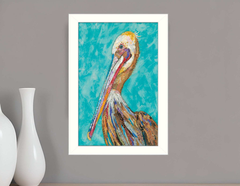 Pelican II White Framed Print Wall Art - Homeroots - Flyclothing LLC