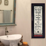 Bath Rules 6 Black Framed Print Bathroom Wall Art - Homeroots - Flyclothing LLC