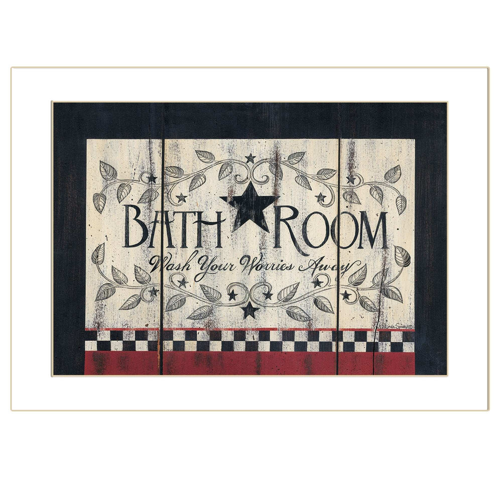 Bathroom 1 White Framed Print Bathroom Wall Art - Homeroots - Flyclothing LLC