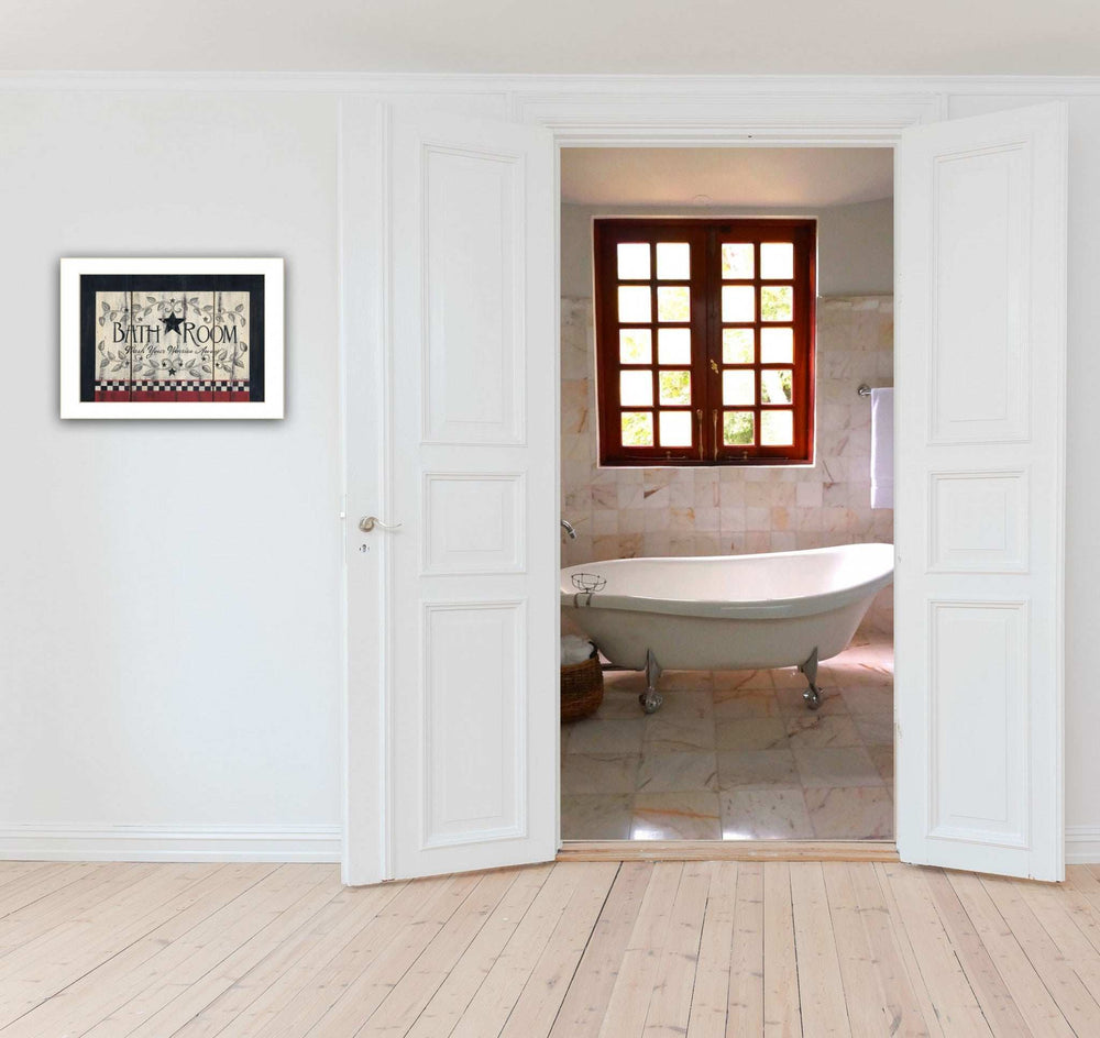 Bathroom 1 White Framed Print Bathroom Wall Art - Homeroots - Flyclothing LLC