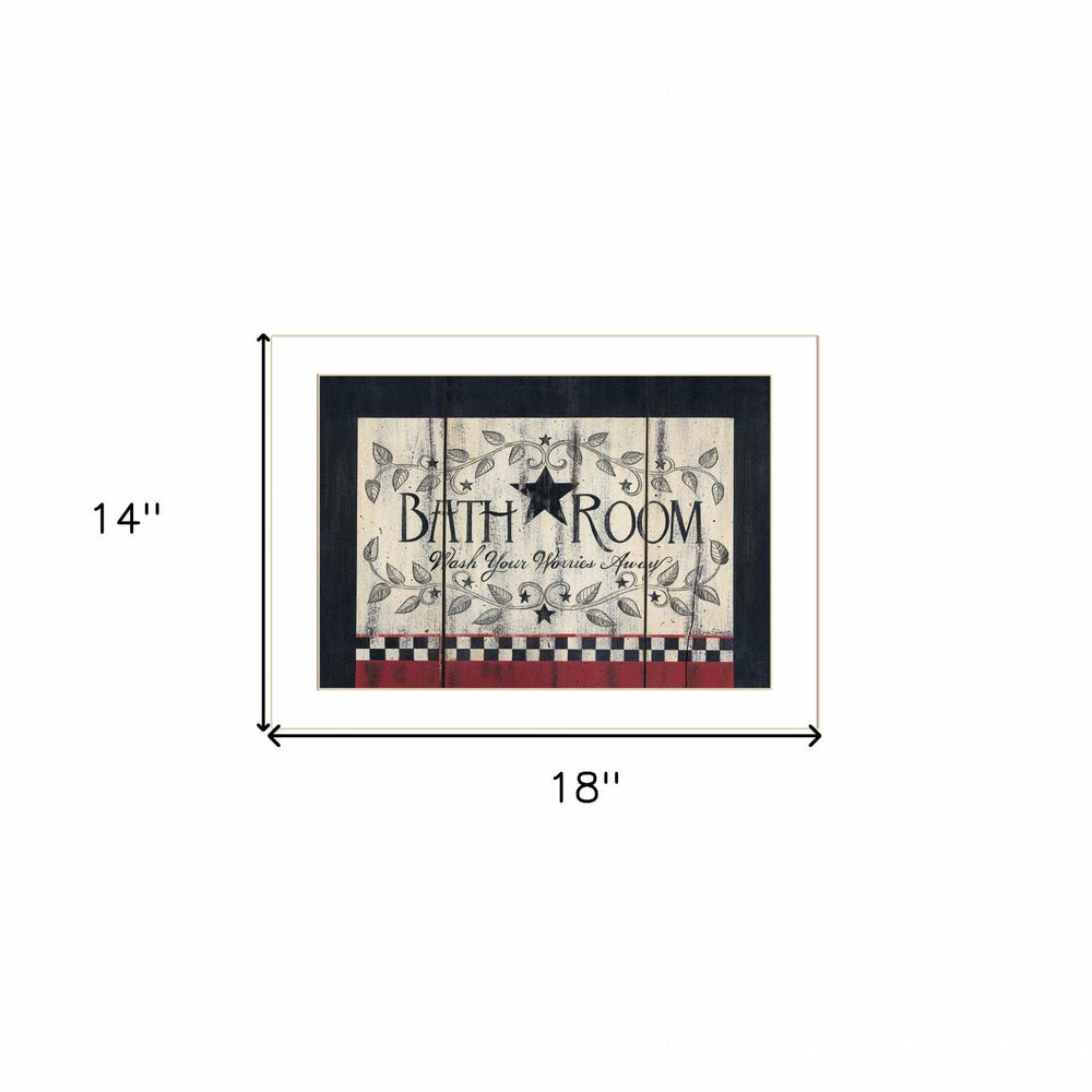 Bathroom 1 White Framed Print Bathroom Wall Art - Homeroots - Flyclothing LLC