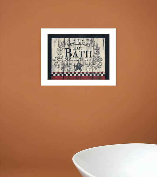 Hot Bath 11 White Framed Print Bathroom Wall Art - Homeroots - Flyclothing LLC