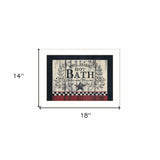 Hot Bath 1 White Framed Print Bathroom Wall Art - Homeroots - Flyclothing LLC