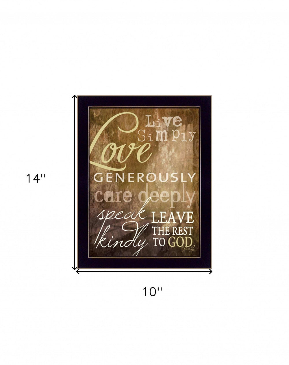 Live Simply 1 Black Framed Print Wall Art - Homeroots - Flyclothing LLC