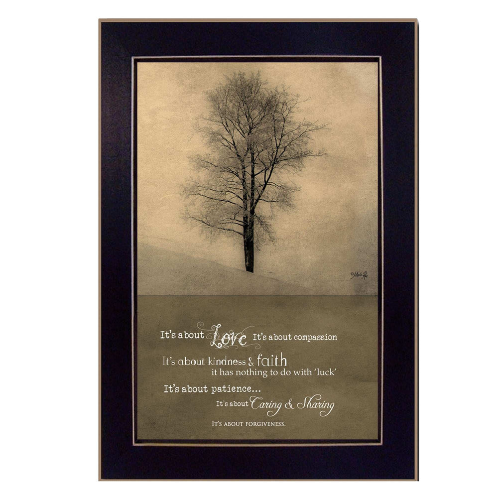 Its All About Love Black Framed Print Wall Art - Homeroots - Flyclothing LLC