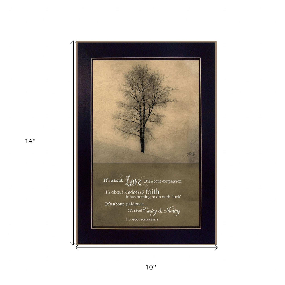 Its All About Love Black Framed Print Wall Art - Homeroots - Flyclothing LLC