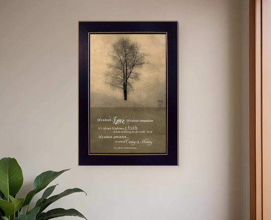 Its All About Love Black Framed Print Wall Art - Homeroots - Flyclothing LLC