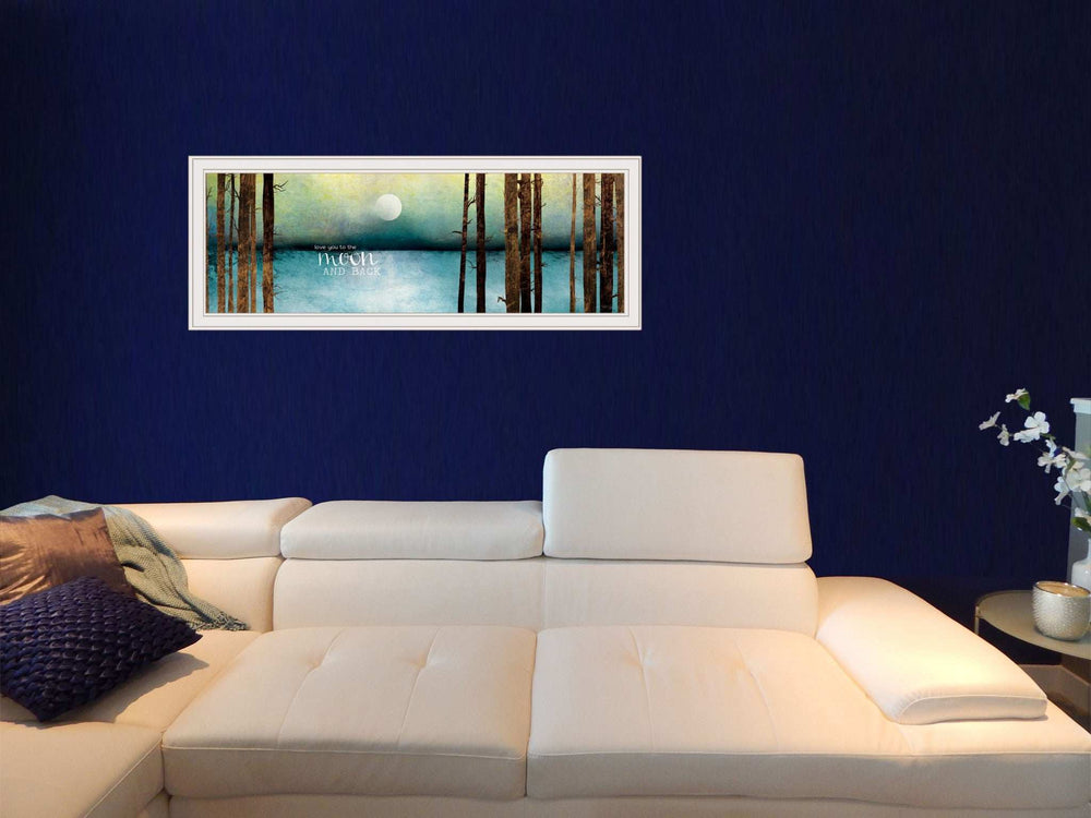 Love You to the Moon and Back 3 White Framed Print Wall Art - Homeroots - Flyclothing LLC