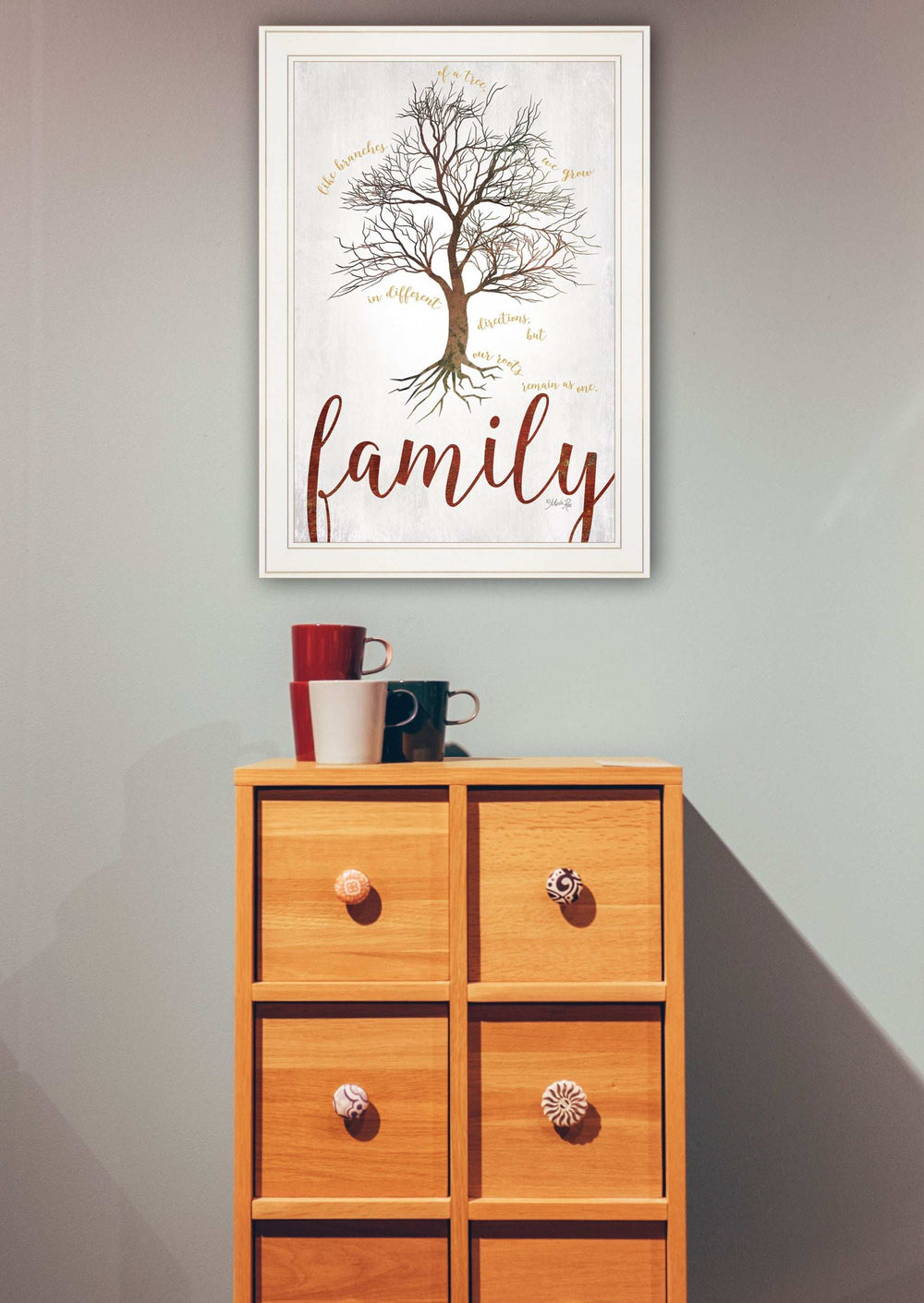 Family Tree 1 White Framed Print Wall Art - Homeroots - Flyclothing LLC