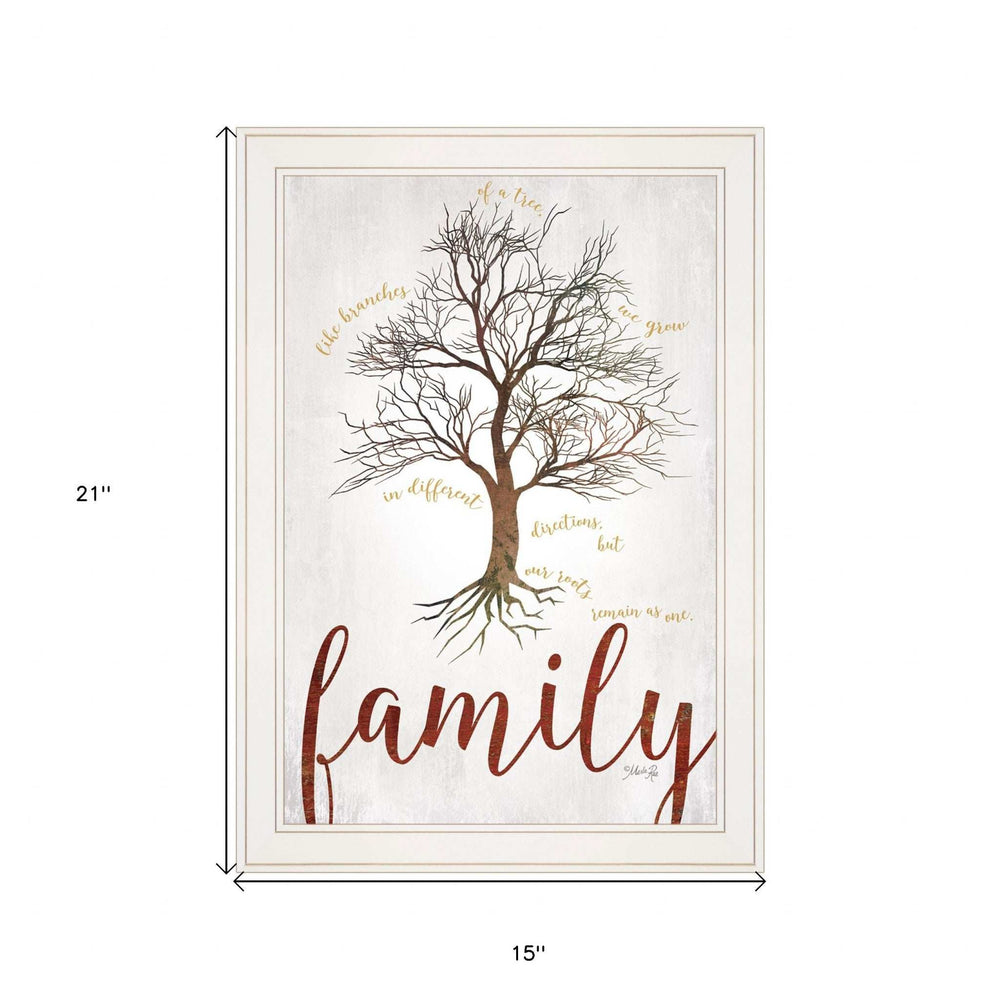 Family Tree 1 White Framed Print Wall Art - Homeroots - Flyclothing LLC
