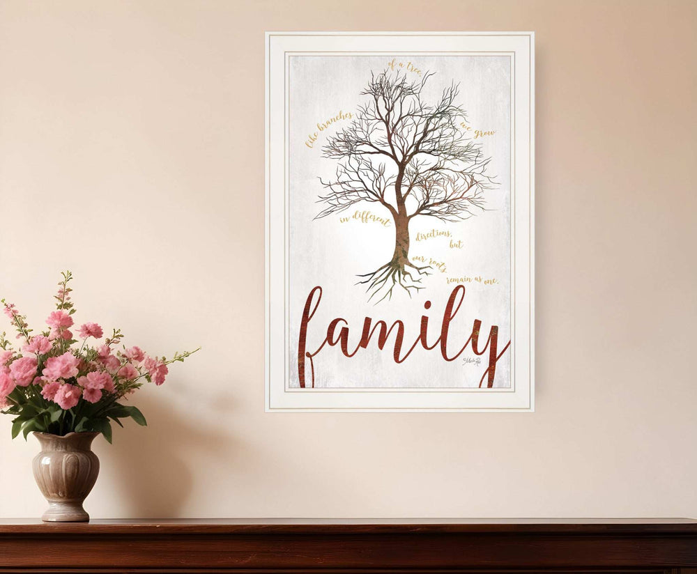 Family Tree 1 White Framed Print Wall Art - Homeroots - Flyclothing LLC