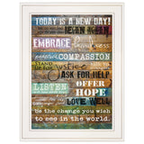 Today Is 1 White Framed Print Wall Art - Homeroots - Flyclothing LLC