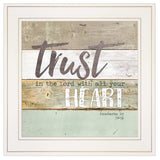 Trust in the Lord 1 White Framed Print Wall Art - Homeroots - Flyclothing LLC