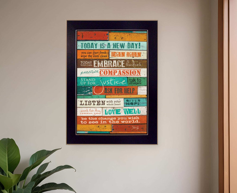 A New Day 1 Black Framed Print Wall Art - Homeroots - Flyclothing LLC