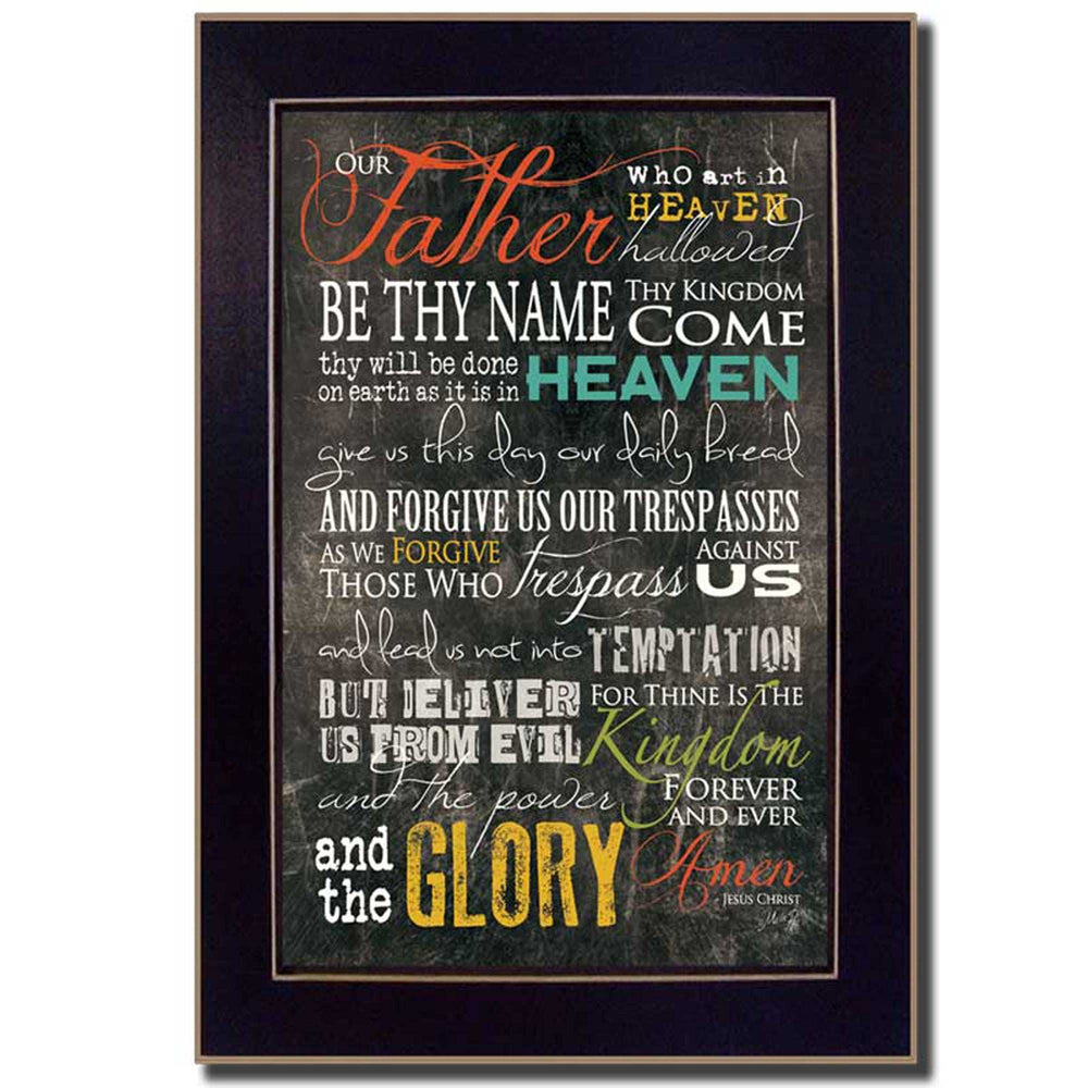 The Lords Prayer 1 Black Framed Print Wall Art - Homeroots - Flyclothing LLC