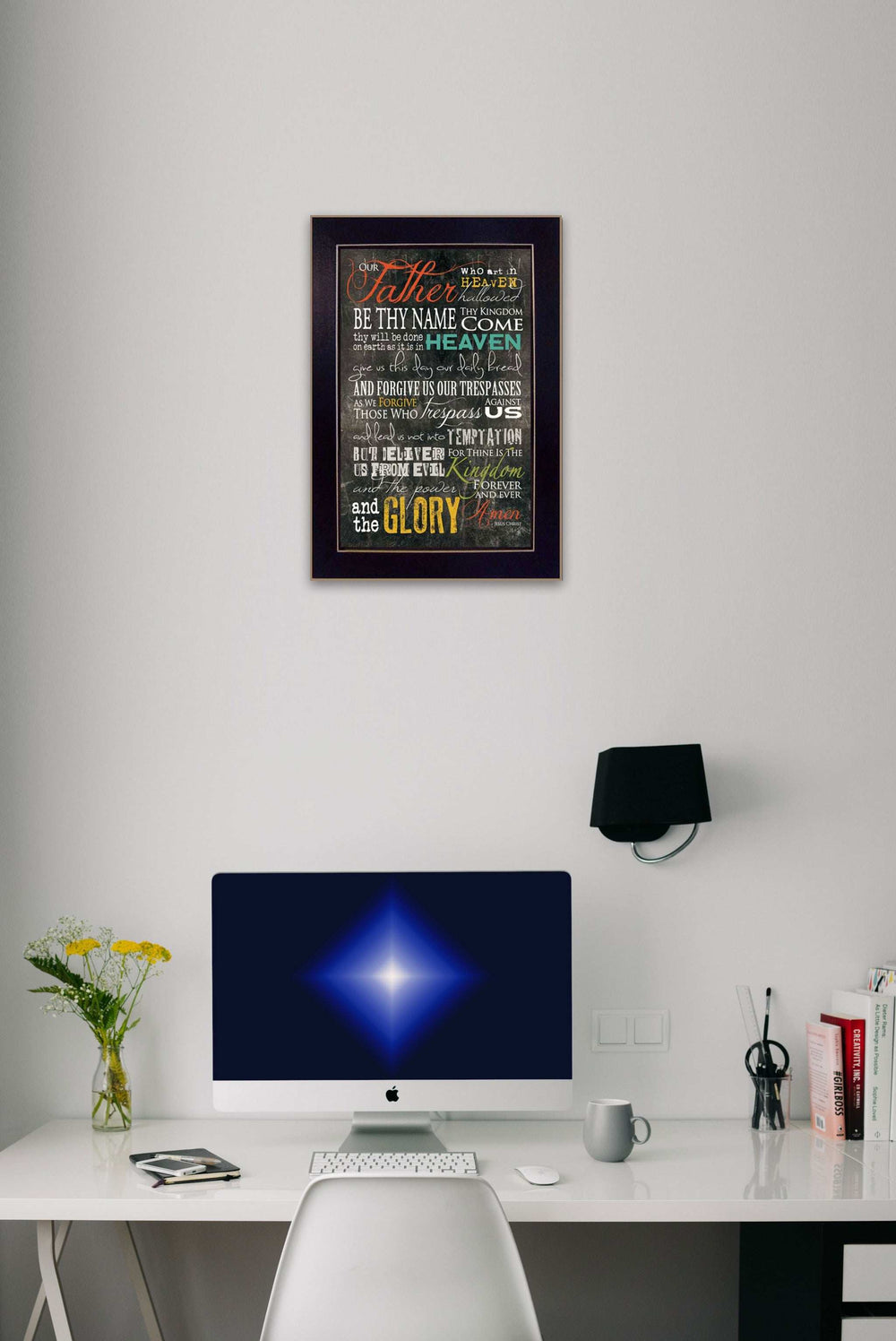 The Lords Prayer 1 Black Framed Print Wall Art - Homeroots - Flyclothing LLC