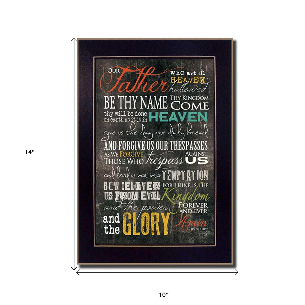 The Lords Prayer 1 Black Framed Print Wall Art - Homeroots - Flyclothing LLC