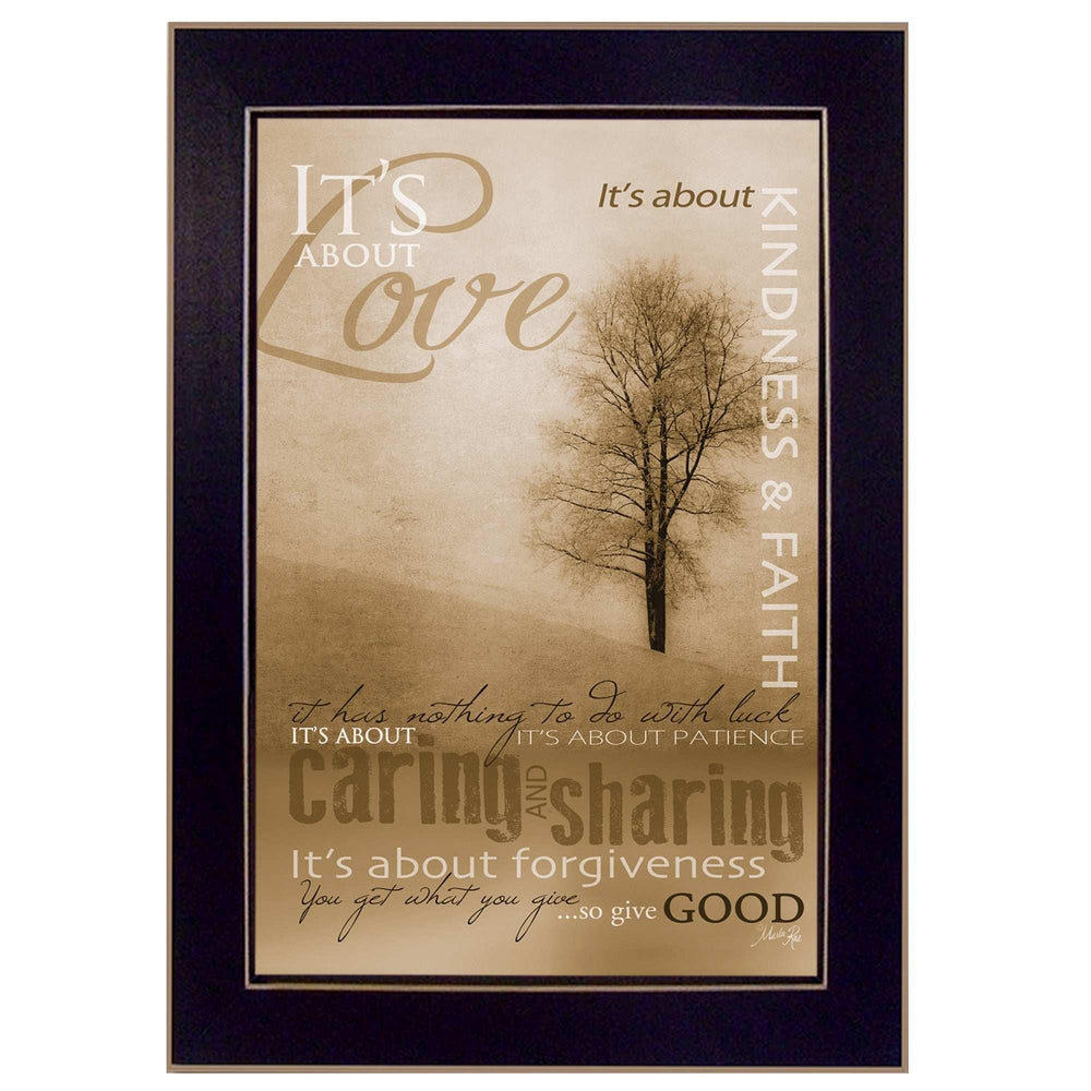 Its About Love 1 Black Framed Print Wall Art - Homeroots - Flyclothing LLC