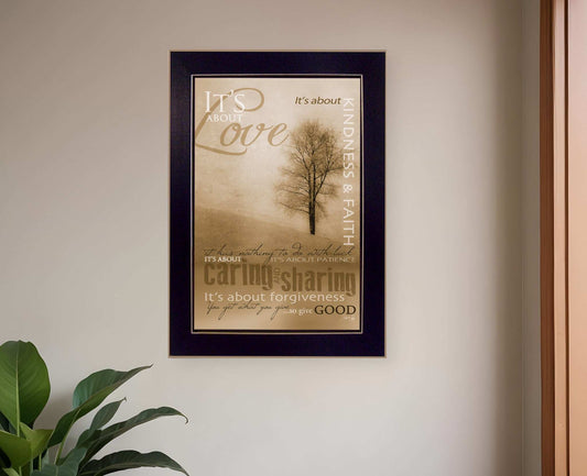 Its About Love 1 Black Framed Print Wall Art - Homeroots - Flyclothing LLC
