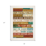 Our Family Rules 6 White Framed Print Wall Art - Homeroots - Flyclothing LLC