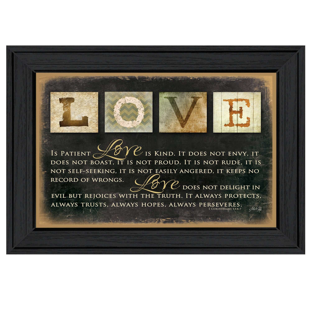 Love 1 Black Framed Print Wall Art - Homeroots - Flyclothing LLC