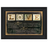 Love 1 Black Framed Print Wall Art - Homeroots - Flyclothing LLC