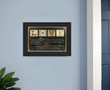 Love 1 Black Framed Print Wall Art - Homeroots - Flyclothing LLC