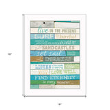 Live in the Present 5 White Framed Print Wall Art - Homeroots - Flyclothing LLC