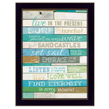 Live in the Present 1 Black Framed Print Wall Art - Homeroots - Flyclothing LLC