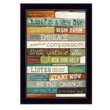 Today is a New Day 1 Black Framed Print Wall Art - Homeroots - Flyclothing LLC