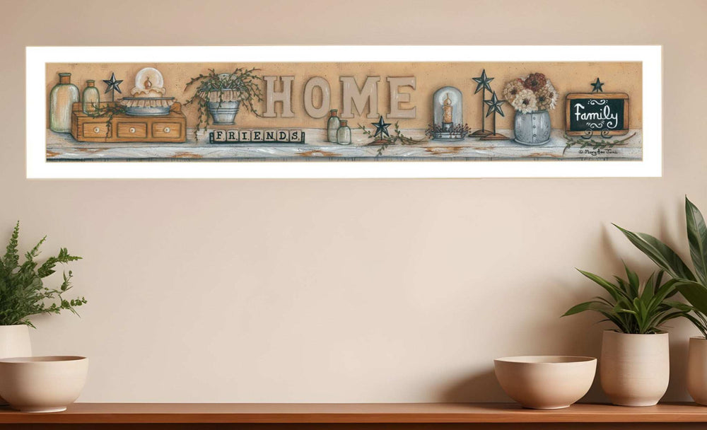 Where Family and Friends Gather White Framed Print Wall Art - Homeroots - Flyclothing LLC