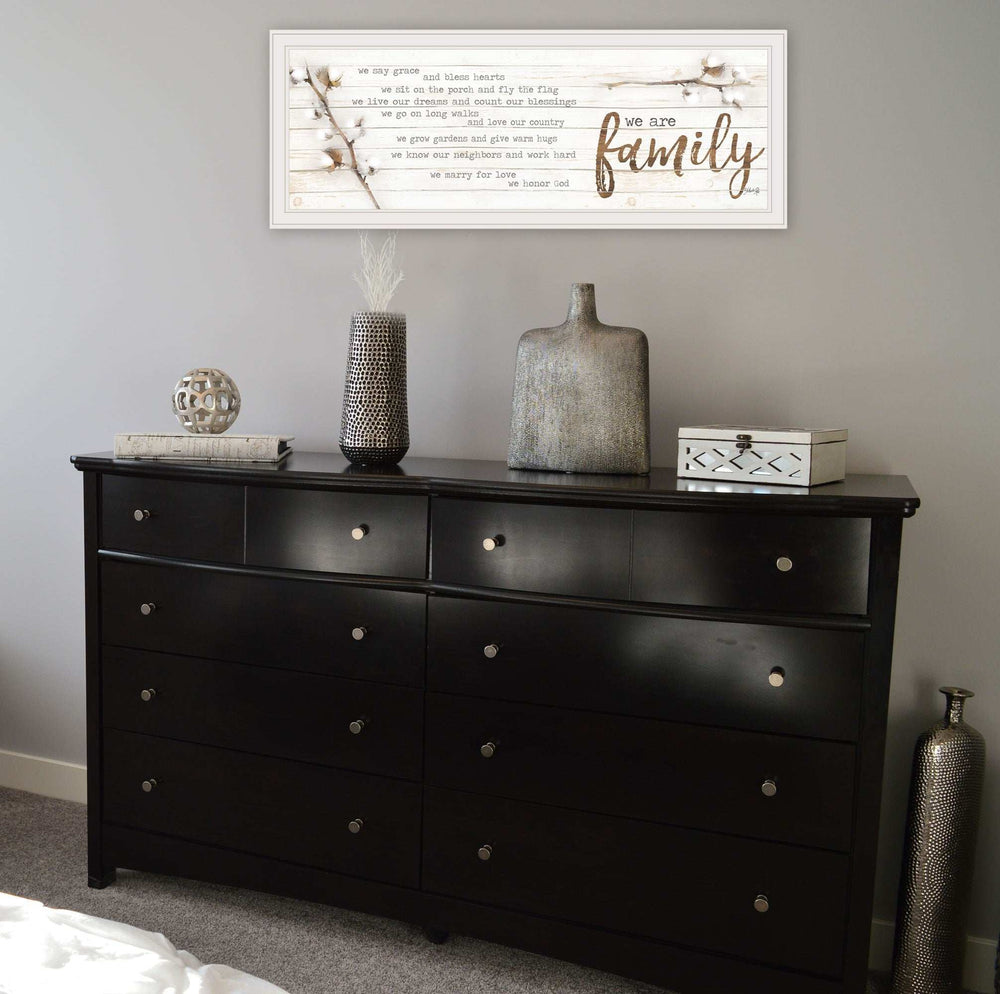 We are Family White Framed Print Wall Art - Homeroots - Flyclothing LLC