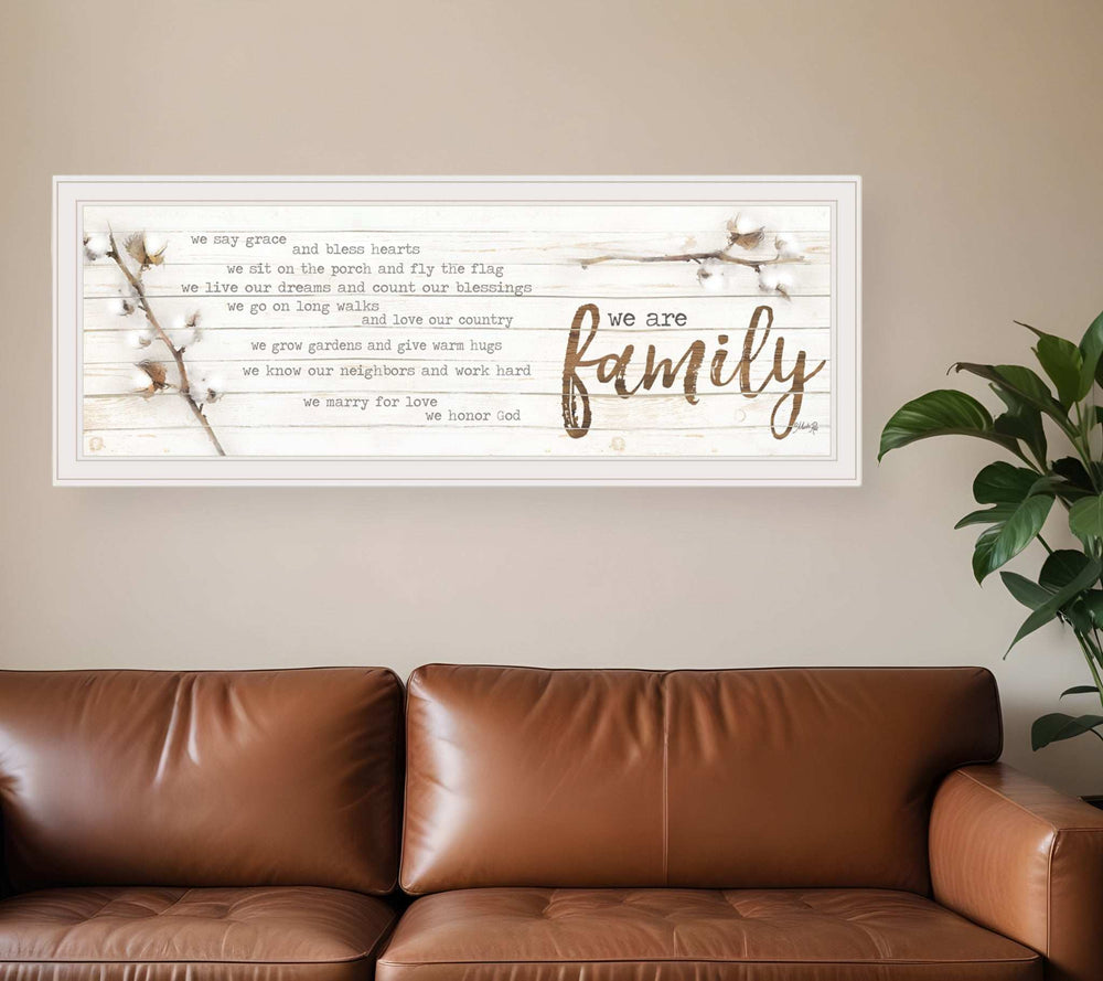 We are Family White Framed Print Wall Art - Homeroots - Flyclothing LLC