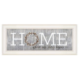 Home Where Our Story Begins White Framed Print Wall Art - Homeroots - Flyclothing LLC