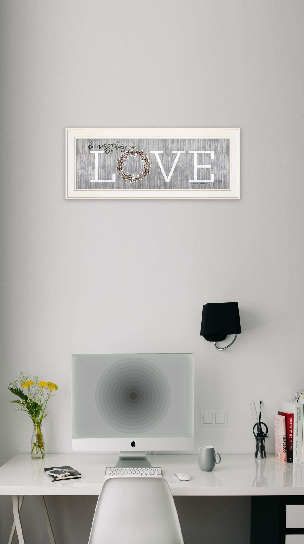 Love Do Everything in Love 2 White Framed Print Wall Art - Homeroots - Flyclothing LLC