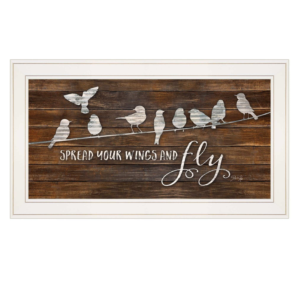 Spread Your Wings and Fly 1 White Framed Print Wall Art - Homeroots - Flyclothing LLC