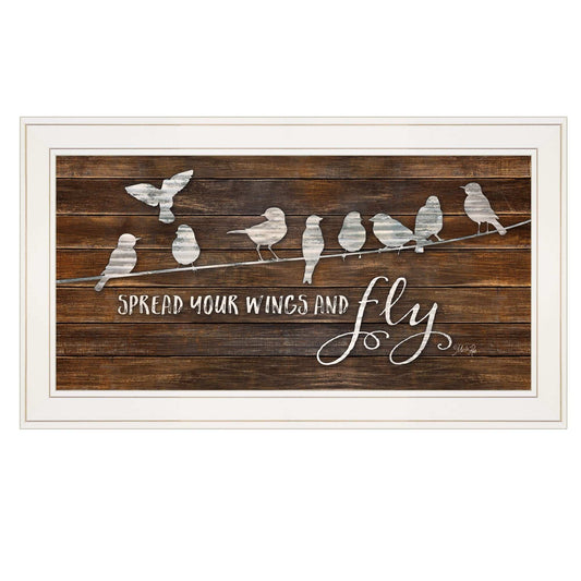 Spread Your Wings and Fly 1 White Framed Print Wall Art - Homeroots - Flyclothing LLC