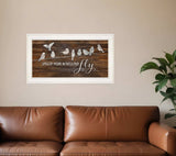 Spread Your Wings and Fly 1 White Framed Print Wall Art - Homeroots - Flyclothing LLC
