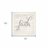 Simple Words Faith 1 White Framed Print Wall Art - Homeroots - Flyclothing LLC