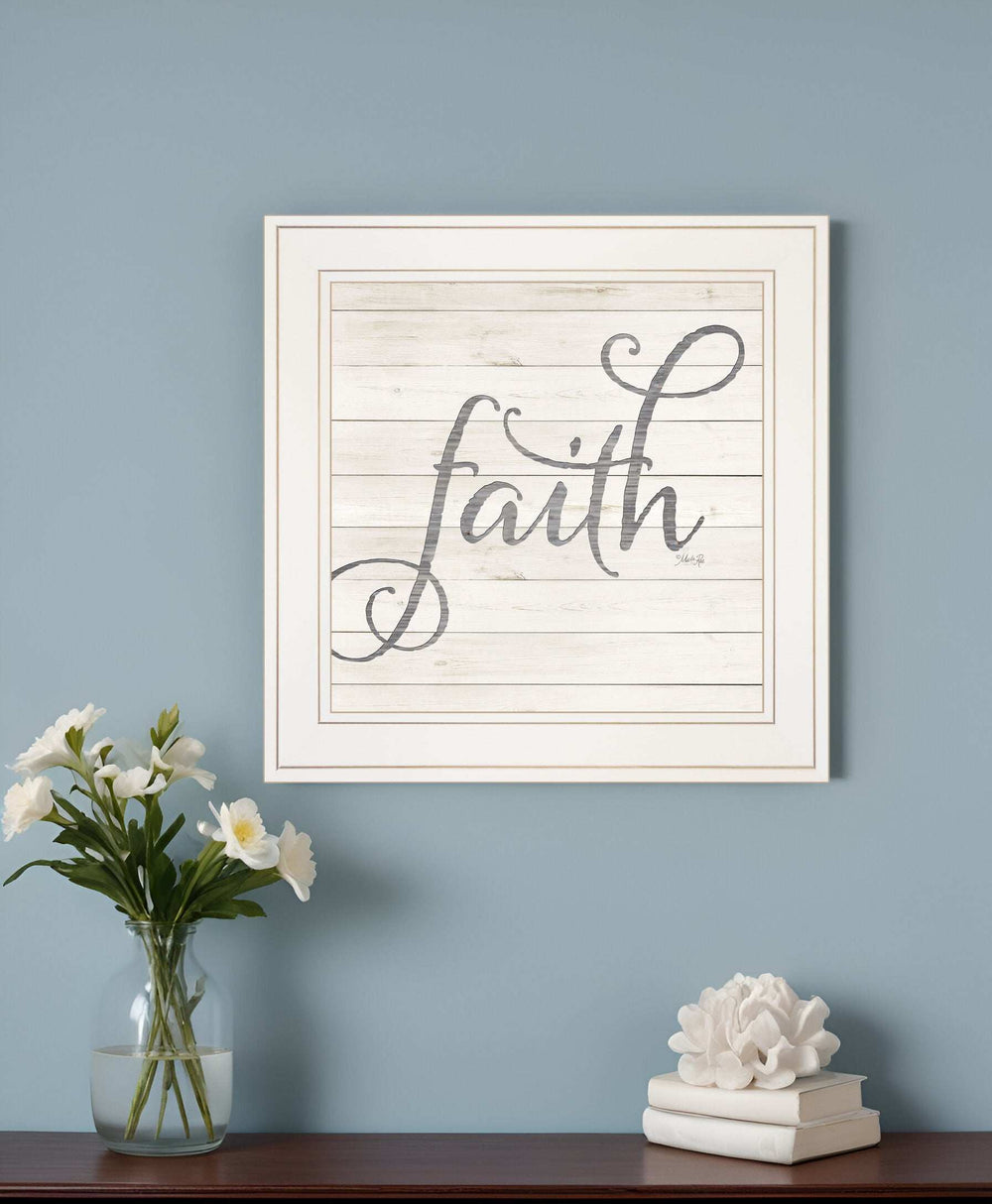 Simple Words Faith 1 White Framed Print Wall Art - Homeroots - Flyclothing LLC