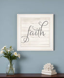 Simple Words Faith 1 White Framed Print Wall Art - Homeroots - Flyclothing LLC