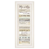 Mr and Mrs 2 White Framed Print Wall Art - Homeroots - Flyclothing LLC
