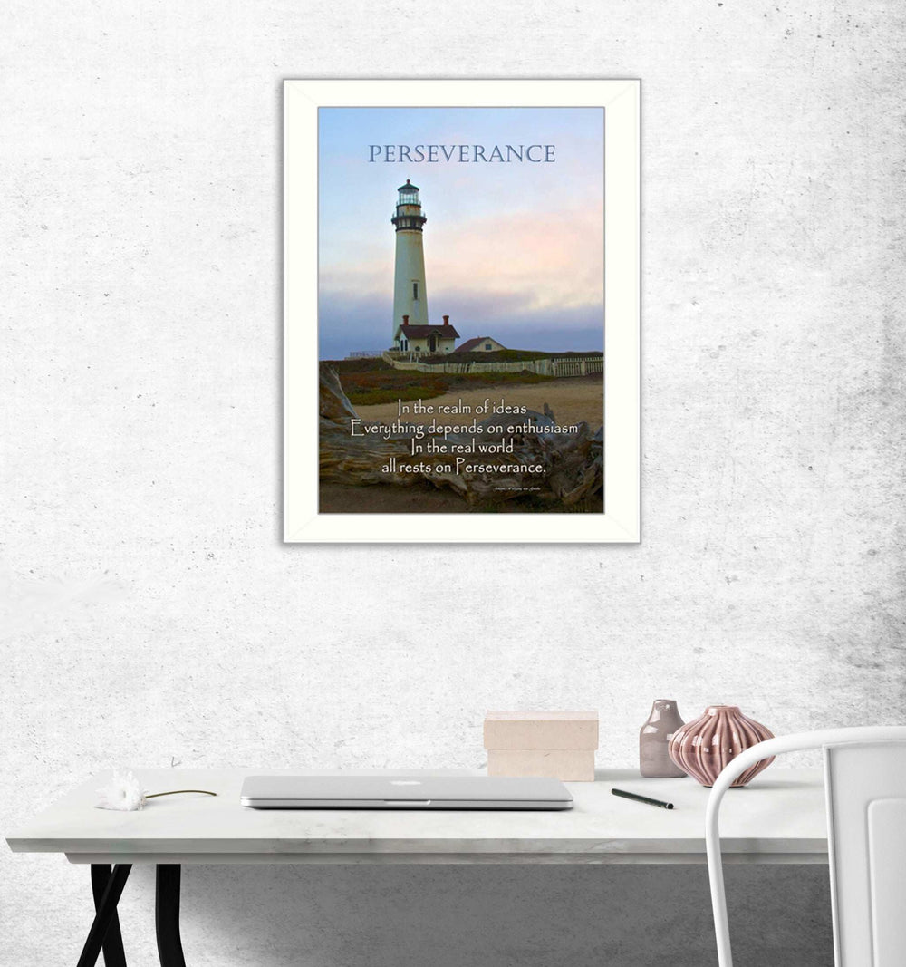 Perseverance 2 White Framed Print Wall Art - Homeroots - Flyclothing LLC