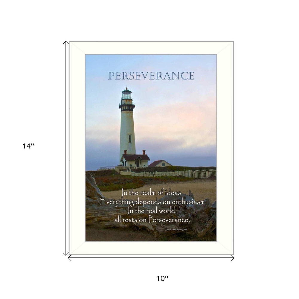 Perseverance 2 White Framed Print Wall Art - Homeroots - Flyclothing LLC