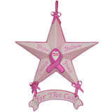 Set of Six Star Shaped Breast Cancer Awareness Christmas Ornaments - Homeroots - Flyclothing LLC