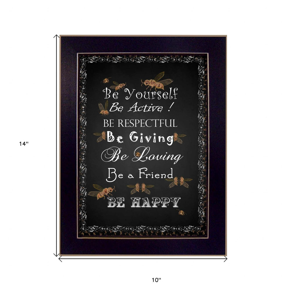 Be Yourself 1 Black Framed Print Wall Art - Homeroots - Flyclothing LLC