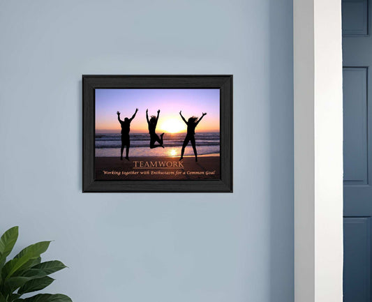 Teamwork Black Framed Print Wall Art - Homeroots - Flyclothing LLC