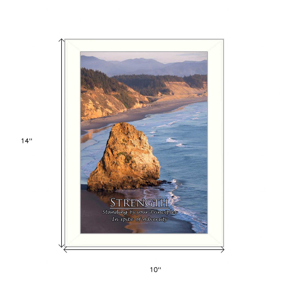 Strength 2 White Framed Print Wall Art - Homeroots - Flyclothing LLC