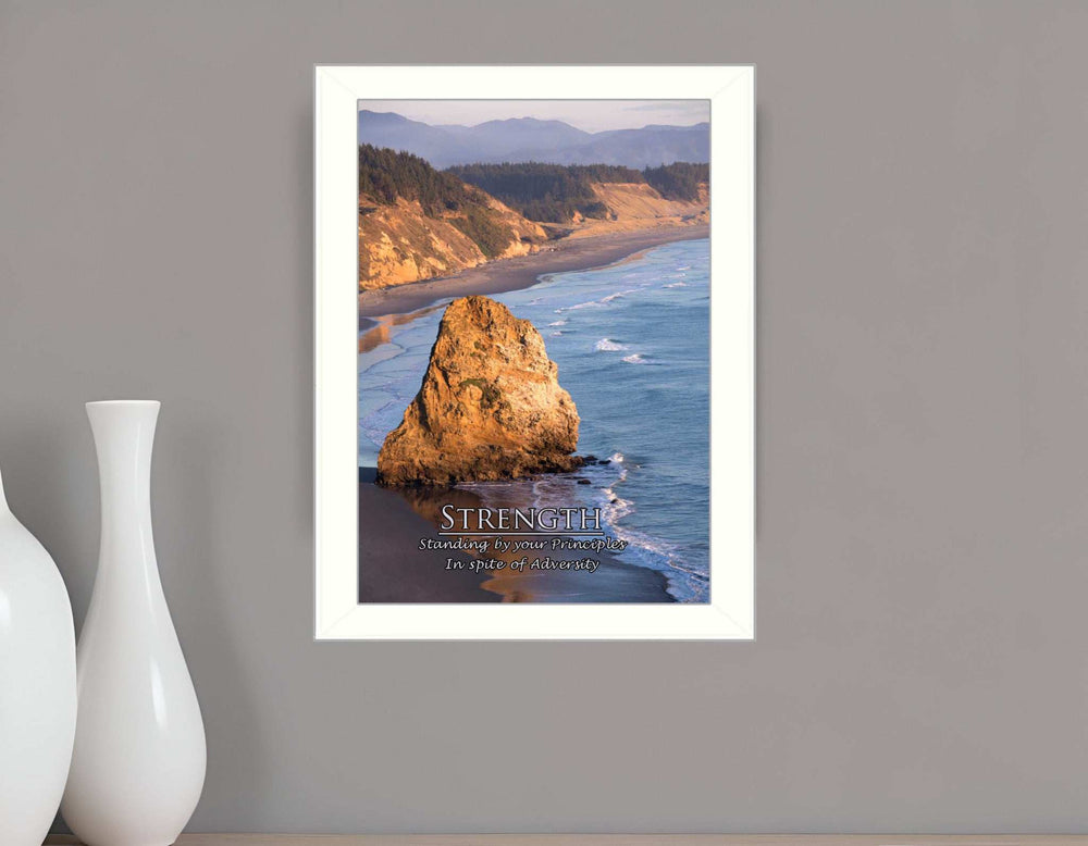 Strength 2 White Framed Print Wall Art - Homeroots - Flyclothing LLC